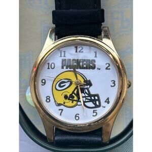 Green Bay Packers Gold Tone Unisex Quartz Watch